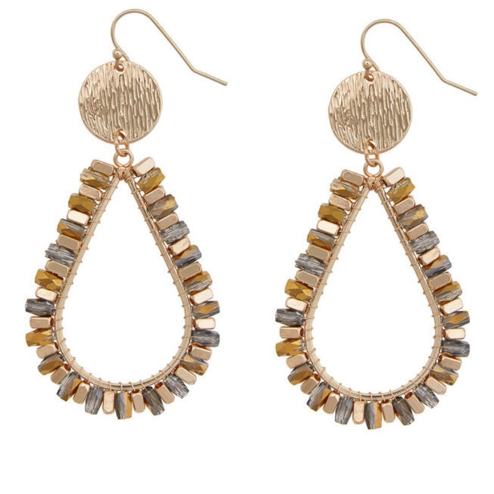 Eloquii Beaded Teardrop Earrings